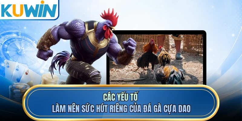 Các yếu tố làm nên sức hút riêng của đá gà cựa dao